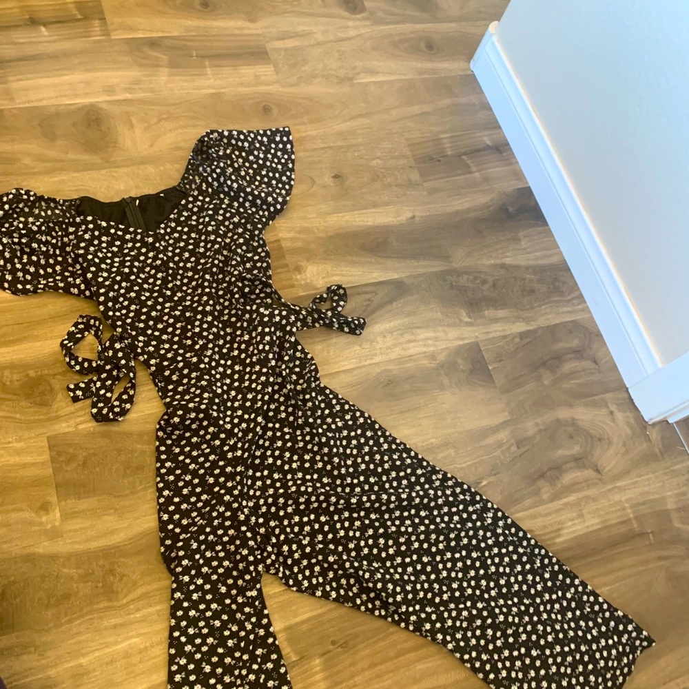 Romper with fabric belt